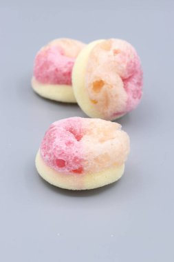 Donmuş kurutulmuş jelibon şekeri.