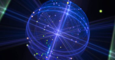 Abstract digital background. Composition of fractal curves, fractal graphics.