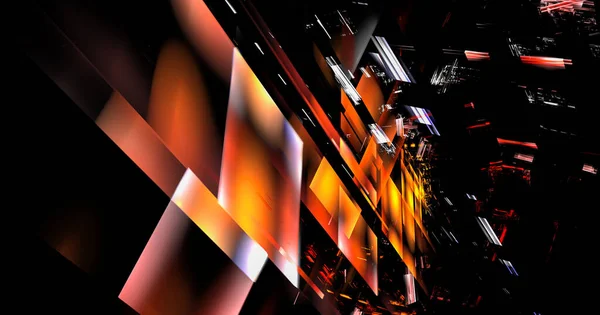 Trójwymiarowa Faktura Fraktalna Komputerowo Generowany Abstrakcyjny Obraz Tehnologiczny — Zdjęcie stockowe