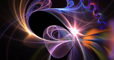 Fraktal sanat. Fraktal dokulardan soyut şekiller.