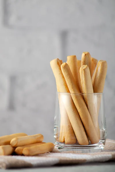 stock image Fresh italian snack. Italian grissini or salted bread sticks. Fresh italian snack.