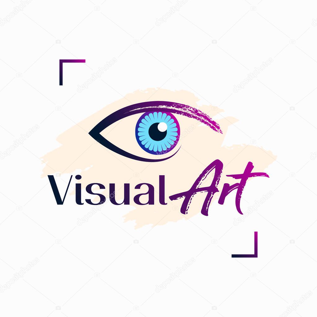 Eye logo. Visual concept on white background 10 eps
