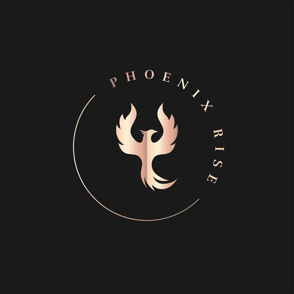 Phoenix Logo Black Background Eps — Stock Vector