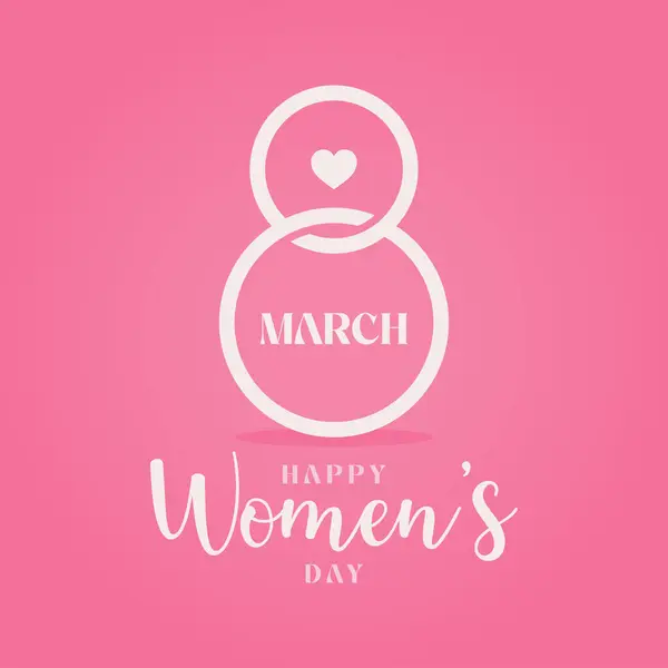 March Womens Day Card Eps Stock Vector