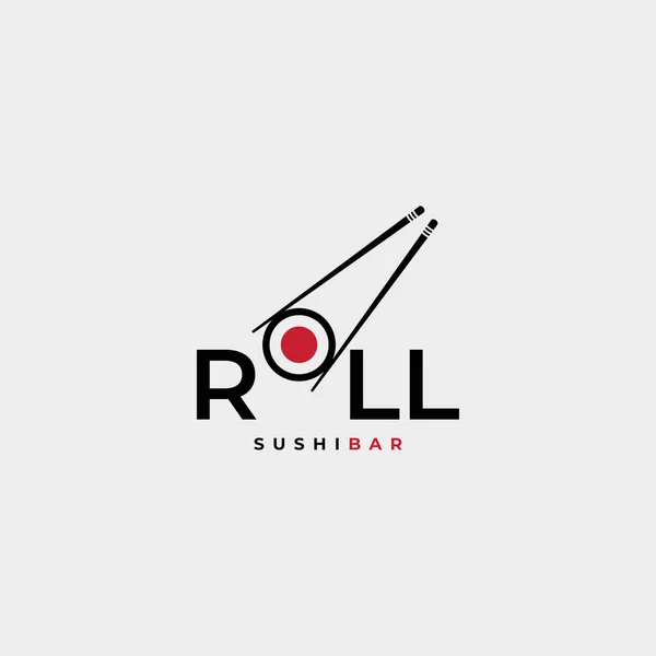 Menú Sushi Con Logotipo Del Rollo Sushi Sobre Fondo Negro Gráficos Vectoriales