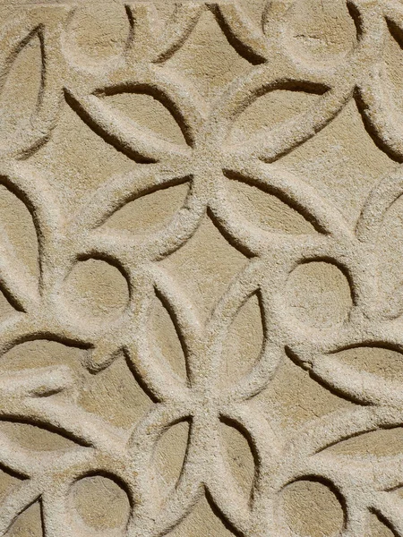 Prachtige Sieraad Sgraffito Esgrafiado Techniek Oude Muur Segovia Spanje — Stockfoto