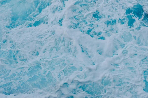 Вид Воздуха Морские Волны Пеной Время Штормовой Погоды Стране Басков — стоковое фото