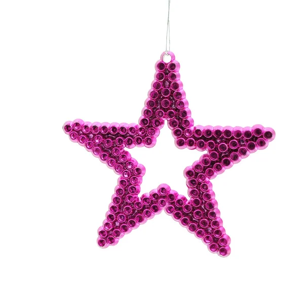 ピンクの休日の星は隔離 — ストック写真