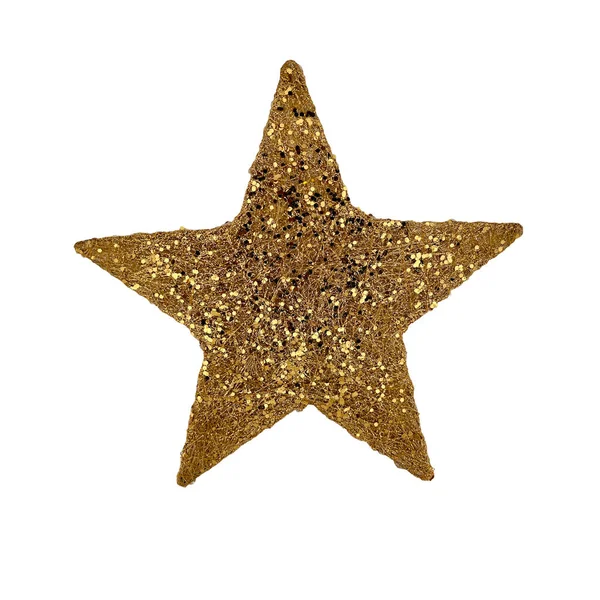 Brillo Oro Estrella Navidad — Foto de Stock