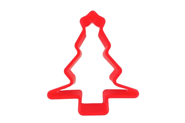 Árvore Natal Cortador Biscoitos Isolado — Fotografia de Stock