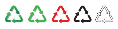 recycling icon. Flat design. Vector graphic illustration. Vector illustration
