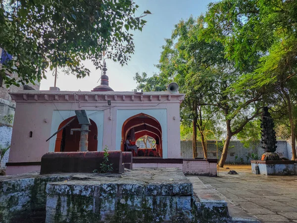 Archivbild Des Antiken Hanuman Tempels Gulbarga Mit Weißer Farbe Und — Stockfoto