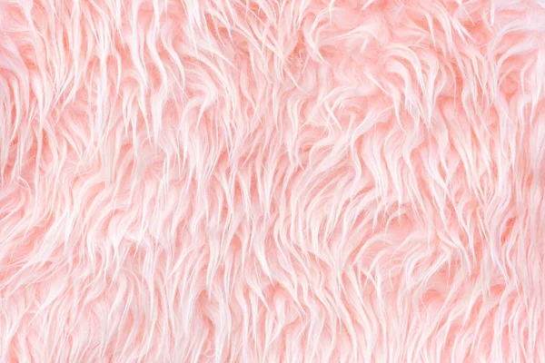ライトピンクの長い人工毛の質感を閉じます 家の装飾と快適さの概念 コピースペース付き水平バナー — ストック写真