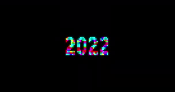 2022 2023 Новорічна Анімація Новий Рік Роздільна Здатність Анімація Ефектом — стокове відео