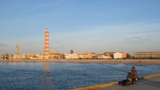 Aveiro Πορτογαλία 2022 Θέα Από Κοντά Στη Μικρή Παραλιακή Πόλη — Αρχείο Βίντεο