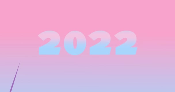 2022年至2023年 祝装载机或过渡者新年快乐 4K光彩夺目的新年动画 — 图库视频影像