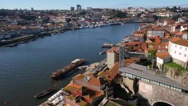 Porto Portugal 2023 Top View Porto Old Town City Center — Stock videók