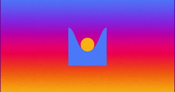 Color Gradient Animation Morphing Geometry Shapes Motion Design Transition Loader — Stok video