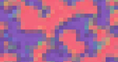Animated multicolored pixel background. 4K resolution abstract pixel motion design transition.