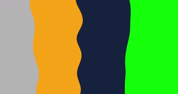 Абстрактна Хвиляста Анімація Вступу Переходу Або Переходів Рідкий Колір Формує — стокове відео