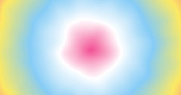 抽象ピンク 青が特徴の液体スタイルの波を持つ放射状の色勾配の背景 ビデオアニメーションの背景や遷移をシームレスにループ — ストック動画