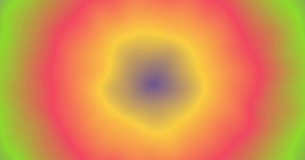 抽象ピンク 緑を特徴とする液体スタイルの波を持つ放射状の色勾配の背景 ビデオアニメーションの背景や遷移をシームレスにループ — ストック動画