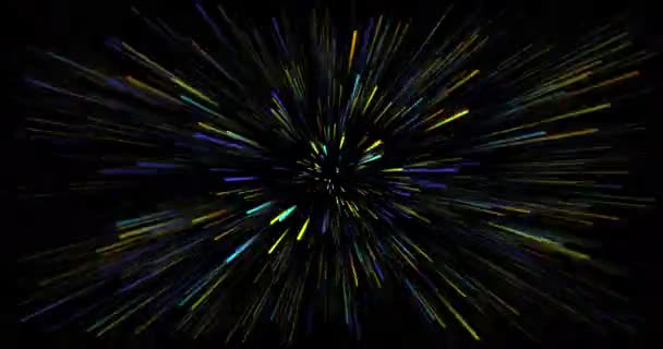 Soyut Yaratıcı Hız Arkaplanı Mavi Sarı Beyaz Işık Hızı Hareket — Stok video