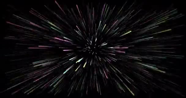 Abstract Creatieve Snelheid Ruimte Achtergrond Snelheid Van Roze Magenta Groen — Stockvideo