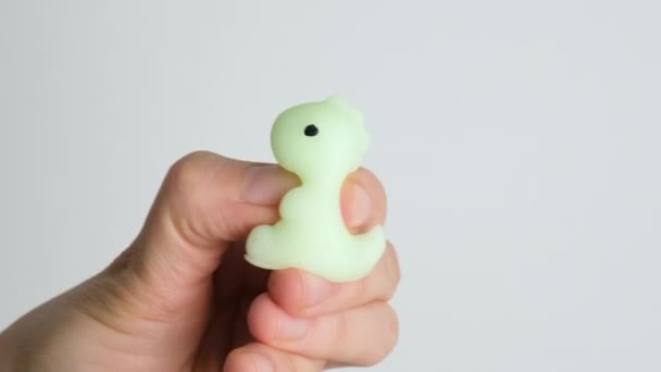 Hands Playing Stress Close View Hands Play Squash Animals Concept — Stok video