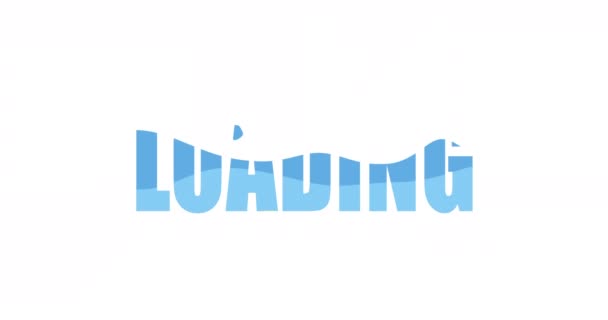 Animație Stil Ondulat Încărcării Textului Tipografie Cinetică Care Încarcă Animație — Videoclip de stoc