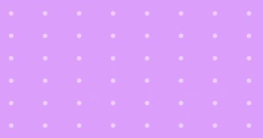 Kusursuz döngü soyut noktalar animasyonu. 4K çözünürlüğü. Açık Mor ve beyaz nokta veya çember Geçiş Geçişleri Hareket Tasarımı