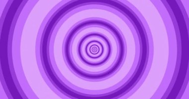 Çemberlerin optik yanılsamasından uçarak soyut bir tünel oluşturuyorlar. Pembe ve mor tayf. Modern renkli 4k dikişsiz döngü animasyonu.