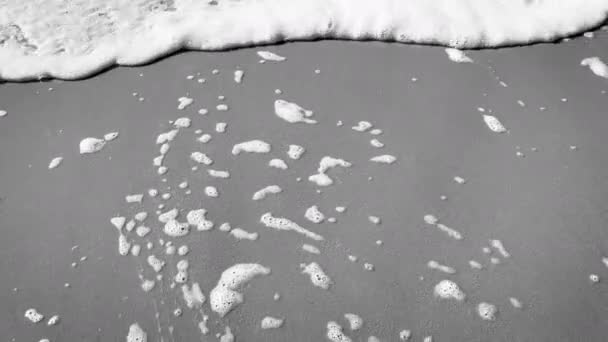Toned Černobílé Krásné Večerní Pohled Vlny Prázdném Pobřeží Atlantského Oceánu — Stock video