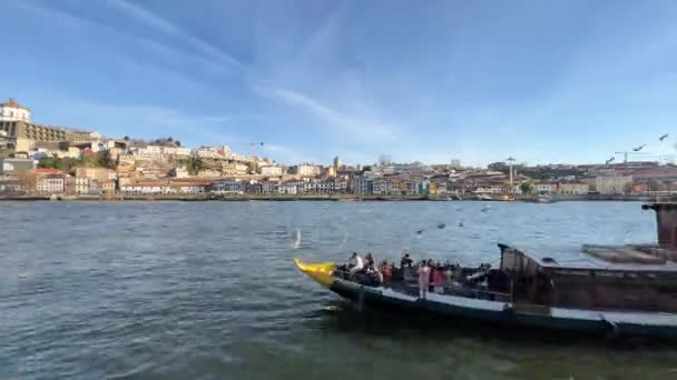 Porto Portugal 2023 Timelapse Vue Touristique Sur Belle Vieille Ville — Video