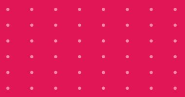 Kusursuz döngü soyut noktalar animasyonu. 4K çözünürlüğü. Pembe ve beyaz nokta veya çember Geçiş Geçişi Hareket Tasarımı