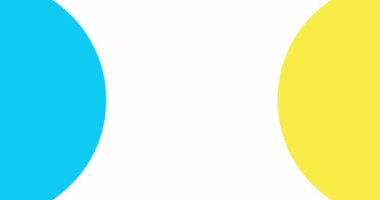 Hareketli daireleri olan soyut parlak renkler geometrik arkaplan. Sunum, eğitim videosu veya basit metin canlandırması için çember geçiş şablonu.