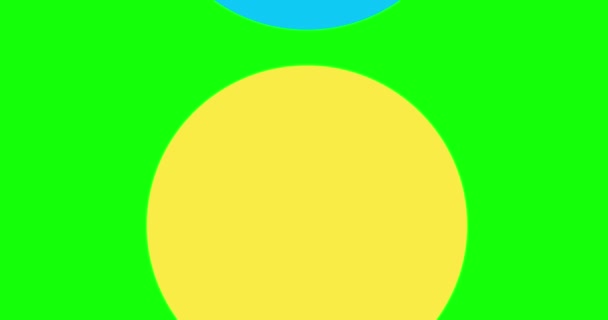 Abstrakt Ljusa Färger Geometrisk Bakgrund Med Rörliga Cirklar Cirkel Övergång — Stockvideo