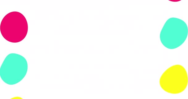 Анотація Яскравих Кольорів Геометричного Фону Рухомими Колами Простором Копіювання Шаблон — стокове відео