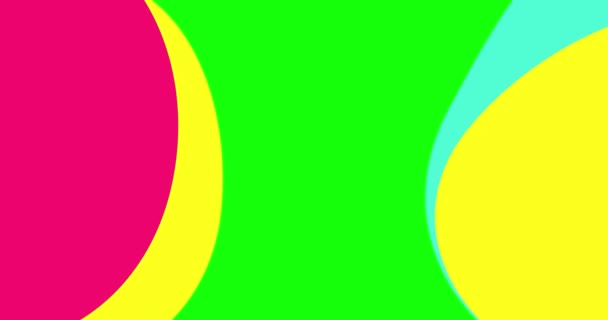 Абстрактные Яркие Цвета Геометрического Фона Движущимися Кругами Шаблон Перехода Круга — стоковое видео