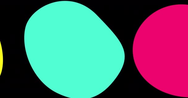 Abstract Heldere Kleuren Geometrische Achtergrond Met Bewegende Cirkels Cirkel Overgangssjabloon — Stockvideo