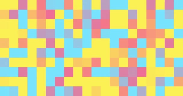 Fond Pixel Multicolore Animé Résolution Abstraite Pixel Motion Design Transition — Video
