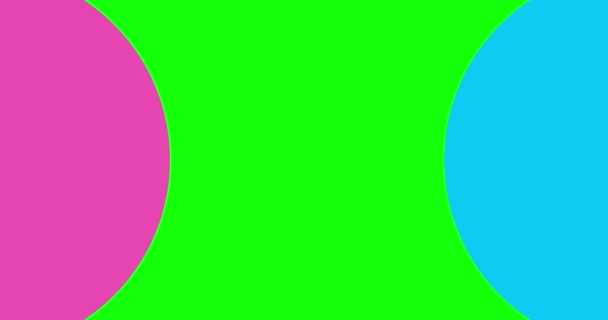 Абстрактные Яркие Цвета Геометрического Фона Движущимися Кругами Шаблон Перехода Круга — стоковое видео