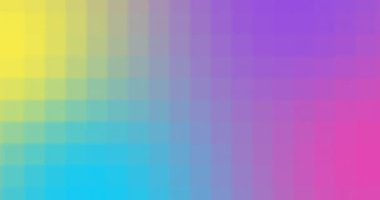 Mavi, sarı, pembe ve mor mozaik mozaik mozaik değişim arkaplanı. Soyut bulanık arkaplan taşınıyor. Renkler konuma göre değişir, pürüzsüz renk geçişleri oluşturur