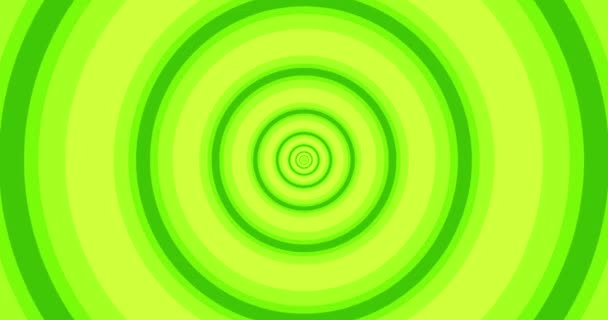 抽象的なトンネルを作る円の光の幻想を飛んでいます 緑のスペクトル 現代カラフルな4Kシームレスループアニメーション — ストック動画