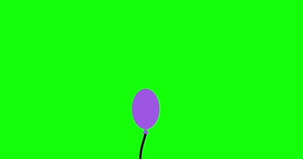 Loop Animatie Van Eenvoudige Kleurrijke Ballon Pictogram Ballonnen Symbool Teken — Stockvideo
