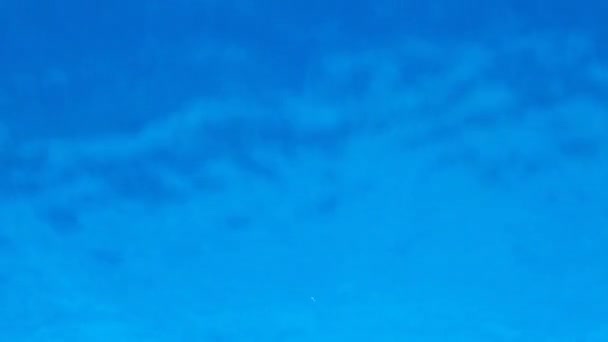 Jakuzide Jakuzide Yüzme Havuzunda Işıldayan Parlak Mavi Şeffaf Yavaş Çekim — Stok video