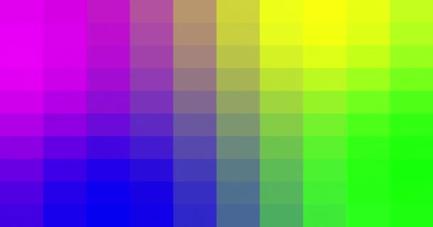 Blauer Rosafarbener Gelber Und Grüner Bewegungs Mosaik Hintergrund Verschieben Abstrakten — Stockvideo