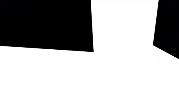 Egyszerű Hurok Átmenet Animáció Fekete Geometriai Formák Átmenet Fehér Háttér — Stock videók