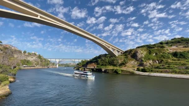 Porto Portugal 2023 Vue Sur Pont Infante Dom Henrique Communément — Video