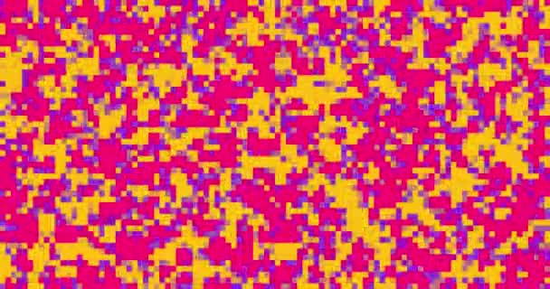 Fundo Pixel Multicolorido Animado Transição Projeto Movimento Pixel Abstrato Resolução — Vídeo de Stock